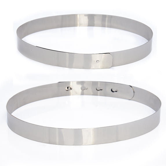 Women Metal Chain Belt Slim Fit Gold Silver Thin Fashion Dress Accessory, 2CM, Silver