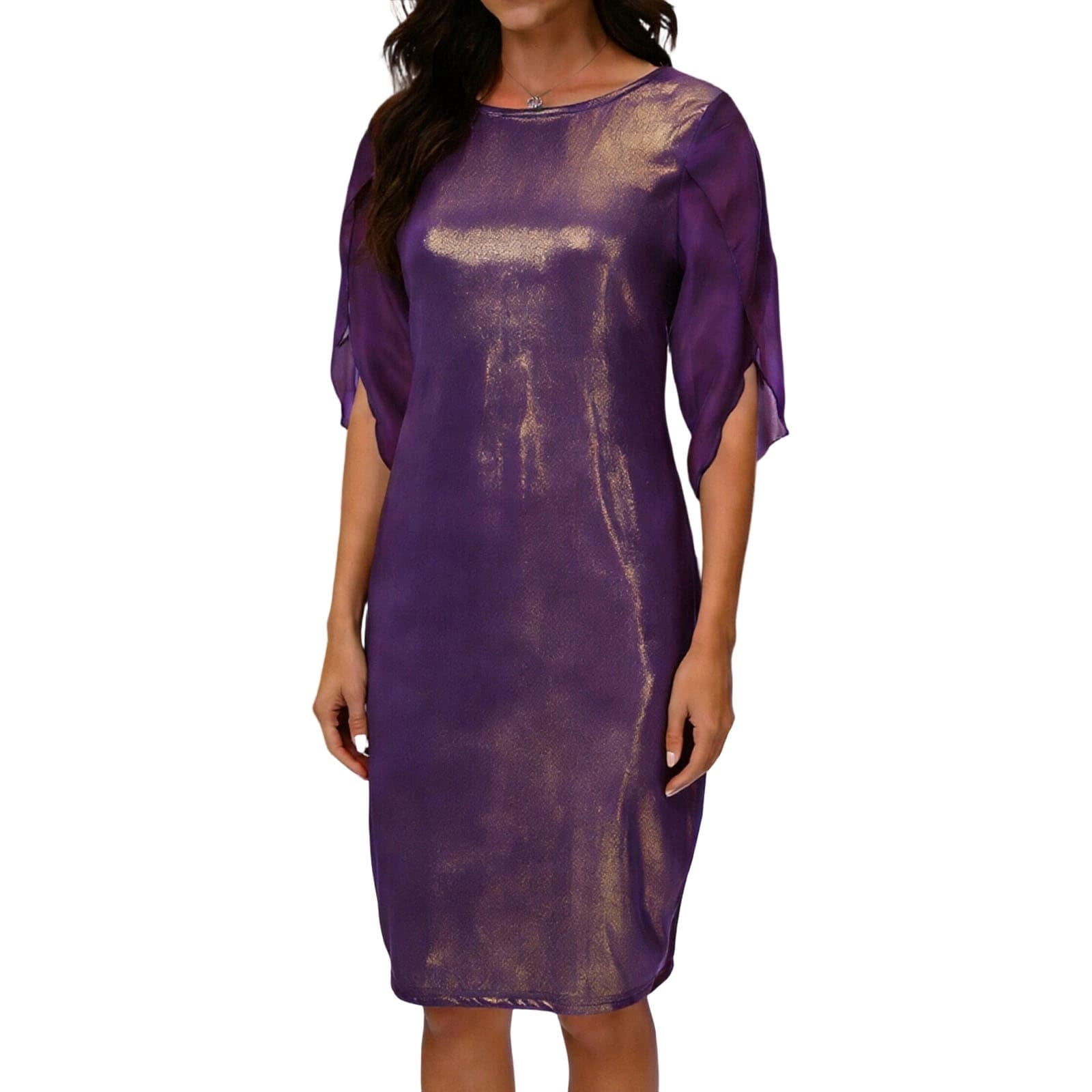 flowy metallic dress Prom Dress Style #32899