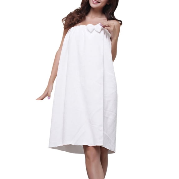 Women Microfiber Bath Towel Bowknot Shower Bath Robe Body Spa Bathrobe Towel Super Absorbent Bath Gown