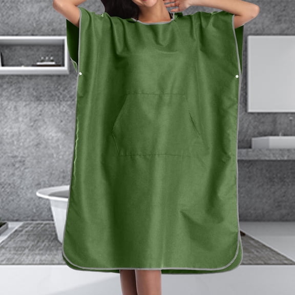 Women Microfiber Hooded Can Wear Absorbent Quick Drying Bath Towel Adult Beach Bathrobe Double Velvet Bath Towel Cloak Dressing Bathrobe Fancy Robes for Women Long Microfiber Robes for Women Kimono