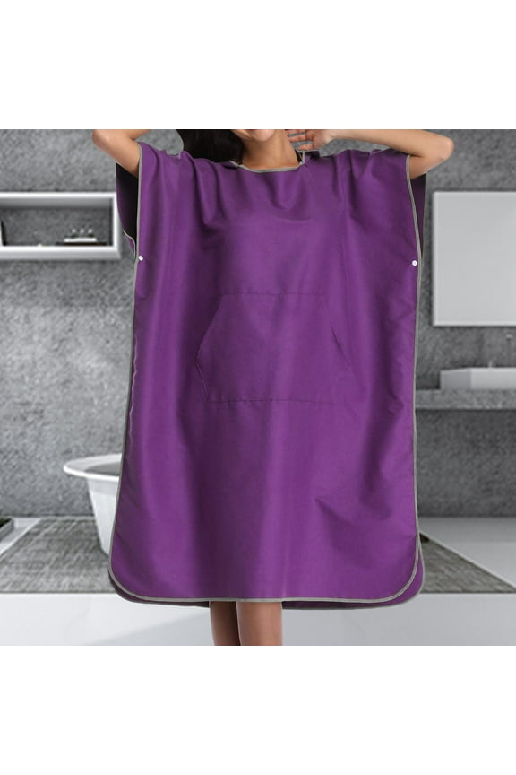 Women Microfiber Hooded Can Wear Absorbent Quick Drying Bath Towel Adult Beach Bathrobe Double Velvet Bath Towel Cloak Dressing Bathrobe Fancy Robes for Women Long Microfiber Robes for Women Kimono