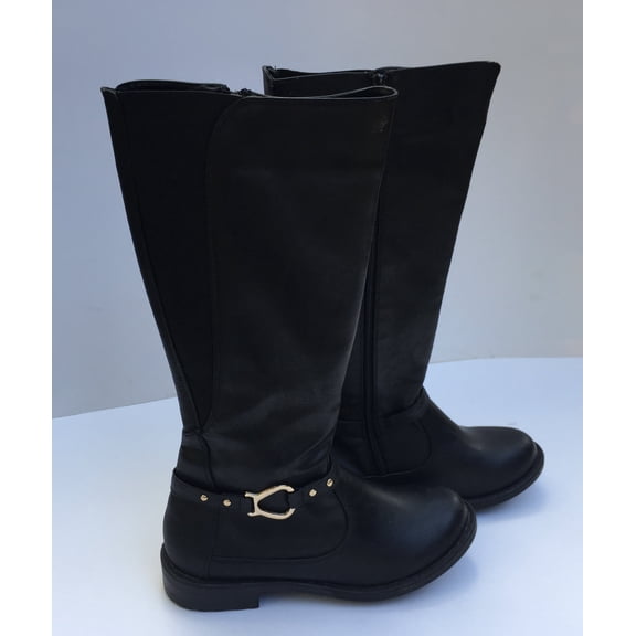 Women Mid-Calf High Black Boots
