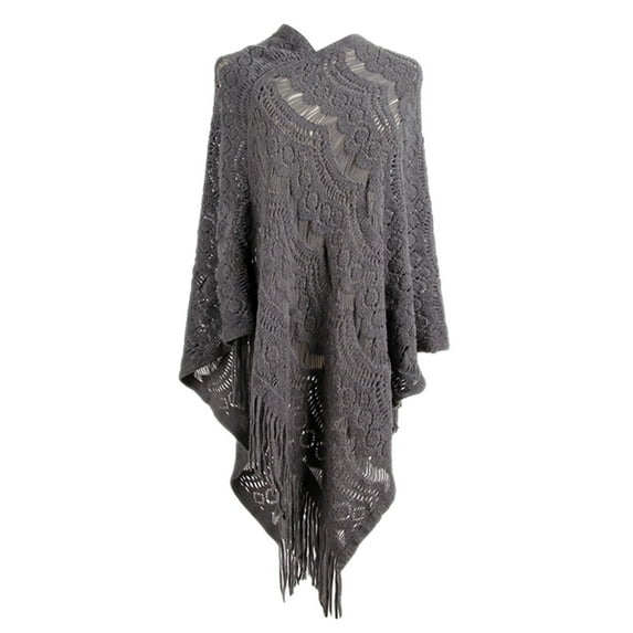 Women Mid Length Crochet Hollow Irregular Tassel Pullover Sweater Cape Shawl Knit Sweater Shawl Hot Scarfs for Women Leather Cloak Evening Shawls for Women Formal Winter Shawls Arm for Women