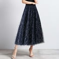 thumbnail image 1 of Women Mid Length Sequin Skirt Dance Party A Line High Waisted Skirt Holiday Party Pleated Half Skirts Girls Poodle Skirt Raffia Table Skirt Cute Skirts for Teens under Skirt Fluff Skirt Can Can Skirt, 1 of 5