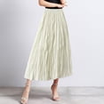 thumbnail image 1 of Women Mid Length Skirt Dance Party A Line High Waisted Pleated Skirt Holiday Party Half Skirts Bohemian Skirts for Women Leather Skirts for Women High Waist Skirt Shorts for Women Anime Skirt plus, 1 of 5