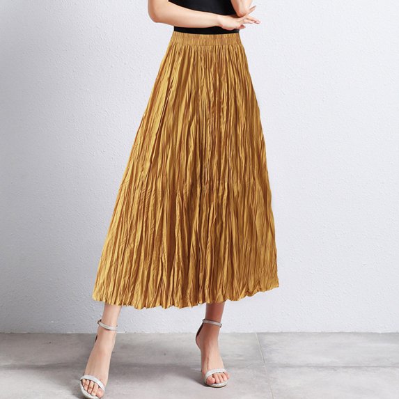 Women Mid Length Skirt Dance Party A Line High Waisted Pleated Skirt Holiday Party Half Skirts Bohemian Skirts for Women Leather Skirts for Women High Waist Skirt Shorts for Women Anime Skirt plus