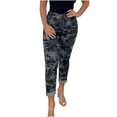thumbnail image 1 of Women Mid Length Slim Sweatpants Drawstring High Waisted Camouflage Print Pants, 1 of 2