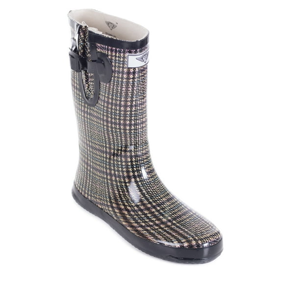 Women Mid Rise Rubber Rain Boots, Dreamy Weave