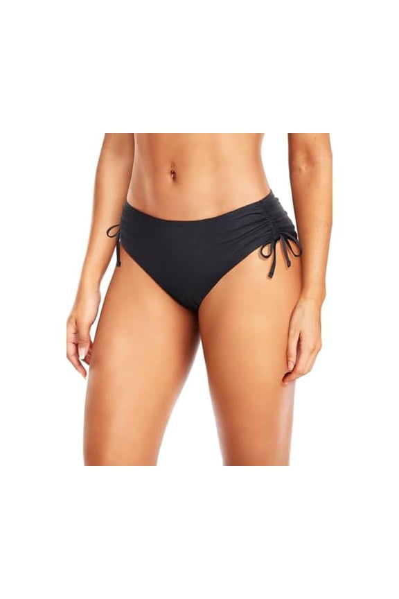 Women Mid Waist Bikini Bottoms - Full Coverage Swim Bathing Suit Bottom Side Tied Swimsuit Bottoms