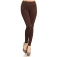 thumbnail image 1 of Women Mid Waist Workout Leggings Running Yoga Thick Pants - (Coffee), 1 of 5