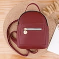 thumbnail image 1 of Women Mini Backpack Purse Solid Color Faux Leather Small Daypack for Daily Casual 7.1x2.4x7.9 Inch, 1 of 4