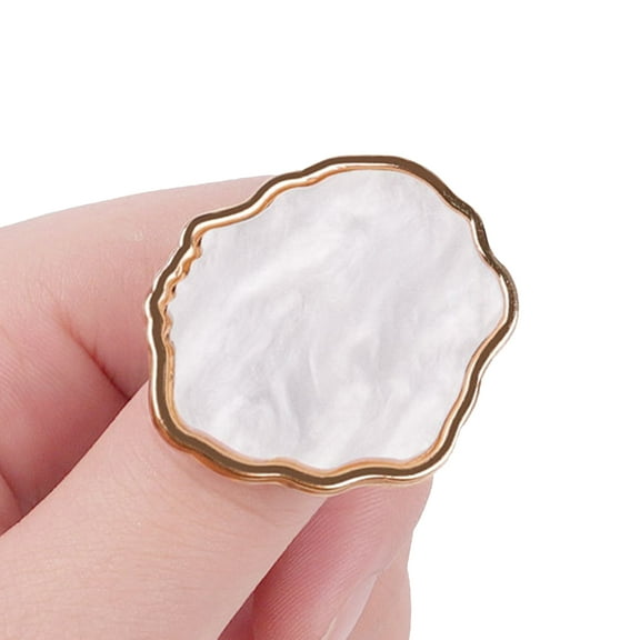 Women Mini Imitation Shell Finger Nail Art Ring Palette Manicure Makeup Tool