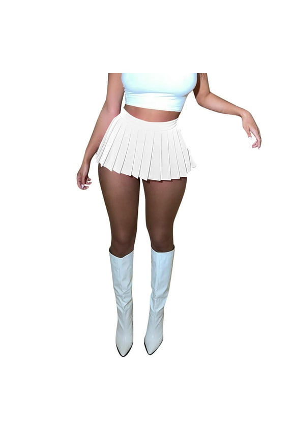 Skirts For Women Mini Pleated Club High Elastic Tennis Skating A Line Skirt