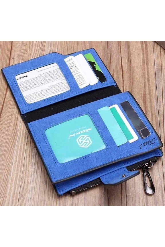 Women Mini Wallet Zipper Card Holder Coin Purse Small Leather Clutch Bag Handbag