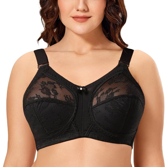 Women Minimizer Bra Comfort Wirefree Full Coverage Large Bust Non-Padded 36C