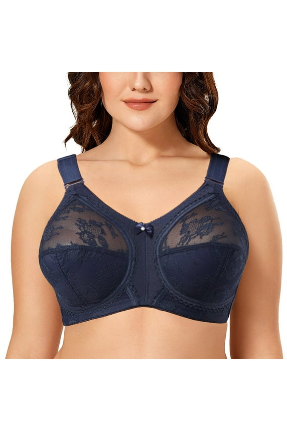 Women Minimizer Bra Comfort Wirefree Full Coverage Large Bust Non-Padded 38B