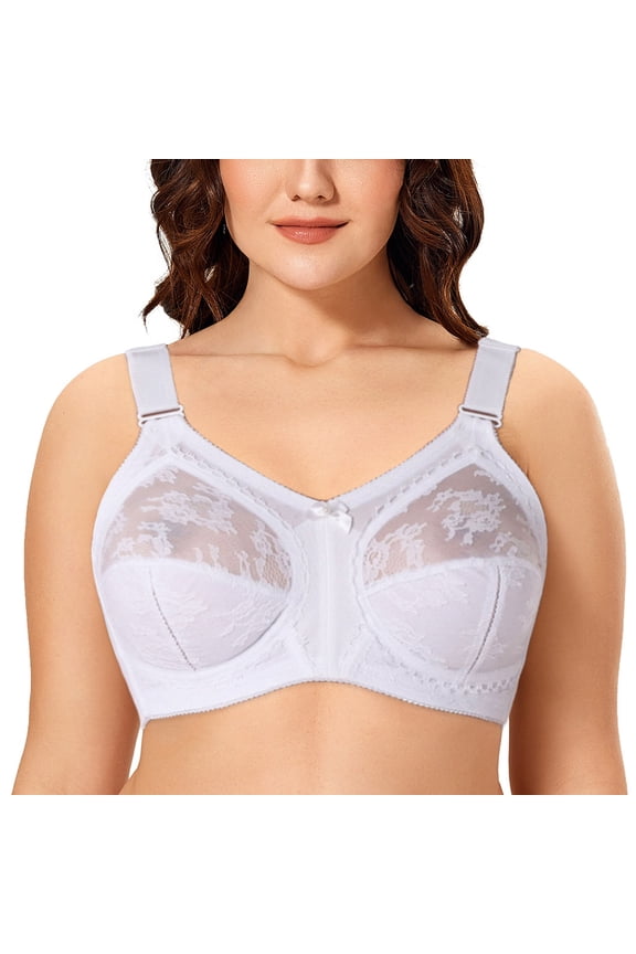 Women Minimizer Bra Comfort Wirefree Full Coverage Large Bust Non-Padded 38DD