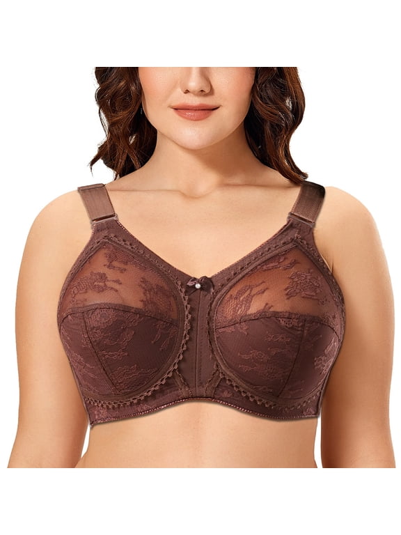 Women Minimizer Bra Comfort Wirefree Full Coverage Large Bust Non-Padded 38H