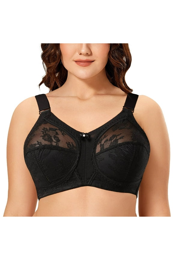 Women Minimizer Bra Comfort Wirefree Full Coverage Large Bust Non-Padded 40C