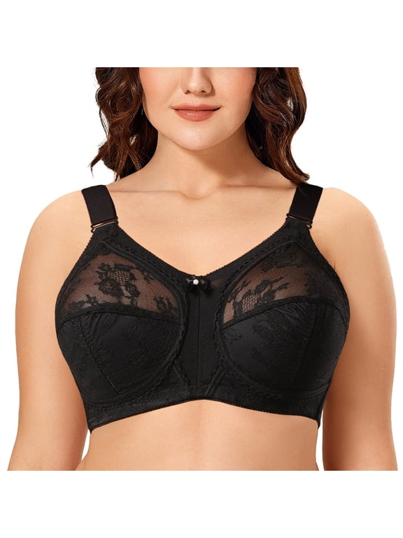 Women Minimizer Bra Comfort Wirefree Full Coverage Large Bust Non-Padded 40DD