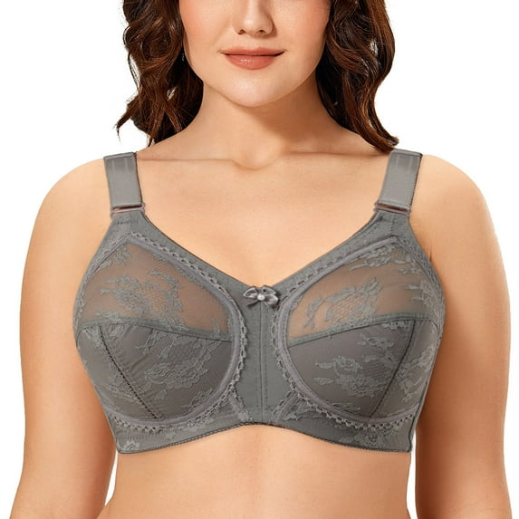 Women Minimizer Bra Comfort Wirefree Full Coverage Large Bust Non-Padded 40H