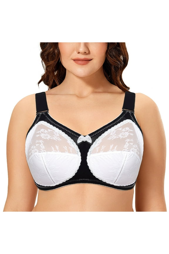 Women Minimizer Bra Comfort Wirefree Full Coverage Large Bust Non-Padded 42DDD