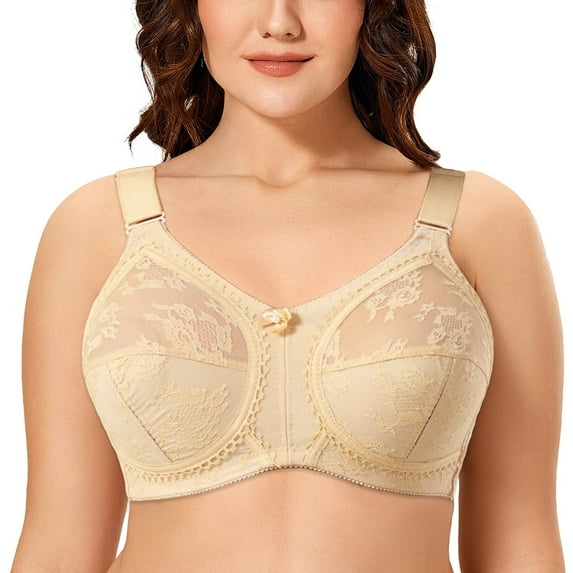 Women Minimizer Bra Comfort Wirefree Full Coverage Large Bust Non-Padded 46C
