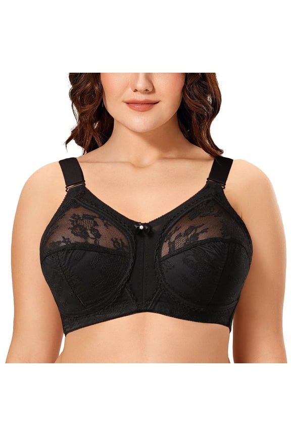 Women Minimizer Bra Comfort Wirefree Full Coverage Large Bust Non-Padded 50H