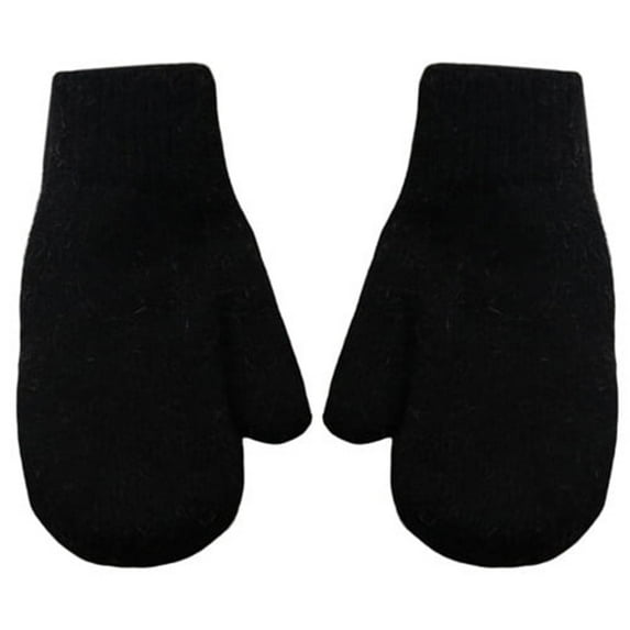 Women Mittens Double Cute Stretchy Soft Thickened Cold Autumn Winter Girls Gloves For Riding Dark Gray One Size Gloves Mittens Gloves Mittens Women Ski Gloves Mittens Men Gloves Mittens Men Gloves