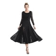 thumbnail image 1 of Women Modern Dance Dress Waltz Ballroom Dance Tango National Standard Dance Clothes Long Sleeved, 1 of 3