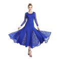 thumbnail image 1 of Women Modern Dance Dress Waltz Ballroom Dance Tango National Standard Dance Clothes Long Sleeved, 1 of 3