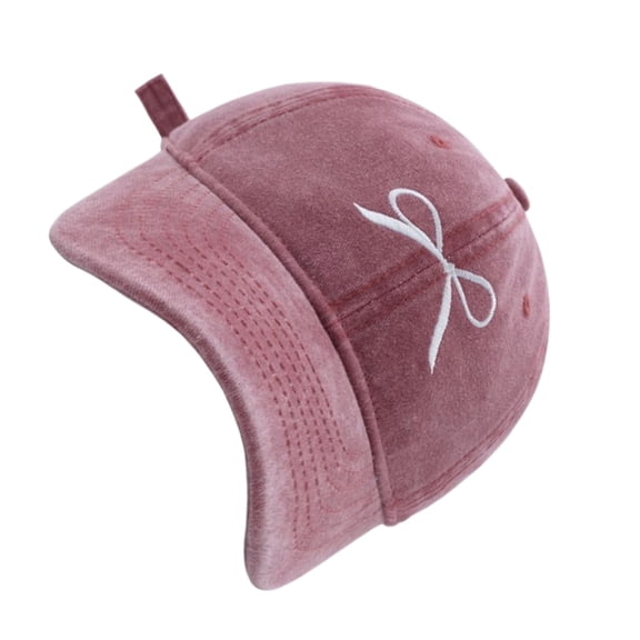 Women Modern Embroidered Bow Baseball Hat For Girls Women Versatile Embroidery Bow Adjustable Hat Cute Bow