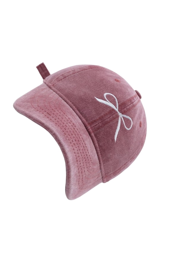 Women Modern Embroidered Bow Baseball Hat For Girls Women Versatile Embroidery Bow Adjustable Hat Cute Bow