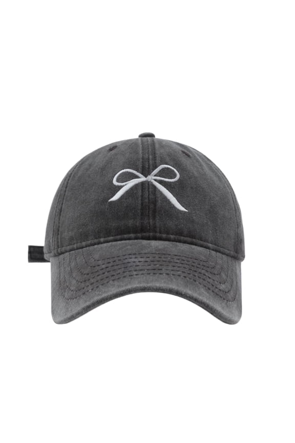 Women Modern Embroidered Bow Baseball Hat For Girls Women Versatile Embroidery Bow Adjustable Hat Cute Bow