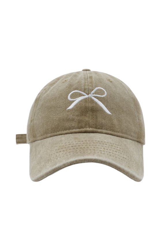 Women Modern Embroidered Bow Baseball Hat For Girls Women Versatile Embroidery Bow Adjustable Hat Cute Bow