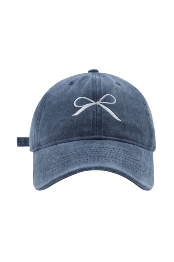 Women Modern Embroidered Bow Baseball Hat For Girls Women Versatile Embroidery Bow Adjustable Hat Cute Bow