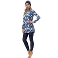 thumbnail image 1 of 2022 Women Modest Muslim Swimwear Patchwork Hijab Sports Long Sleeves Swimsuit 3pcs Islamic Burkinis Wear Bathing Suit, 1 of 10