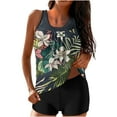 thumbnail image 1 of Women Modest Tankini Bathing Suits Slimming Tummy Control High Waisted Swimsuits 2 Piece,Womens Printed Swimwear with Shorts, 1 of 5