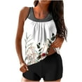 thumbnail image 1 of Women Modest Tankini Bathing Suits Slimming Tummy Control High Waisted Swimsuits 2 Piece,Womens Printed Swimwear with Shorts, 1 of 6