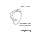 thumbnail image 1 of Women Moon Phase Ring Stainless Steel Crescent Moon Finger Rings Fashion Jewelry, 1 of 7
