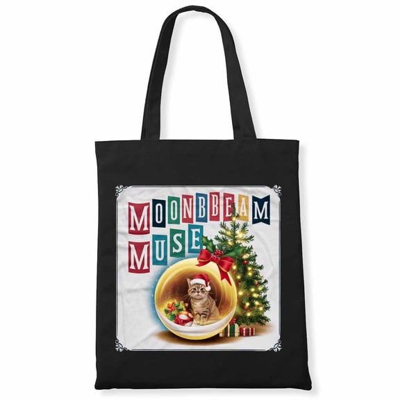 Women Moonbeam Muse Canvas Tote Graphic Print Tote Bags Christian Canvas Tote Christmas Canvas Tote Fall White 1Pc