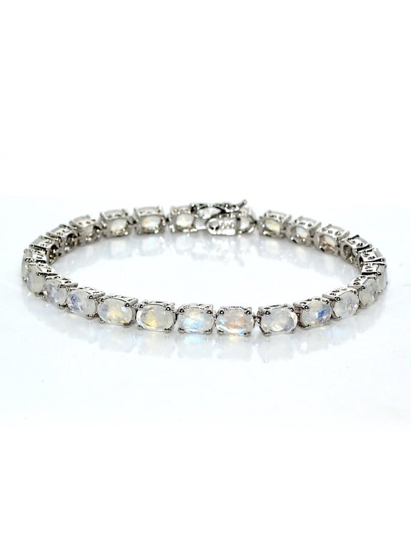 Women Moonstone Bracelet Jewelry Oval Shape Stones,Silver,wedding,anniversary,valentine