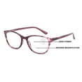 thumbnail image 1 of Women Mosaic Marble Print Clear Progressive Reading Glasses - Zero Power On Top - No Bubble Reader Z121 +4.00, 1 of 4