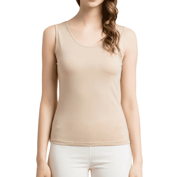 Women Mulberry Silk Vest Tank Top Lightweight Sleeveless T-Shirt Camisoles Tank Undershirts