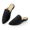 thumbnail image 1 of Women Mules Comfortable Slip On Pointed Toe Mules For Women Flats,Black 8.5, 1 of 6
