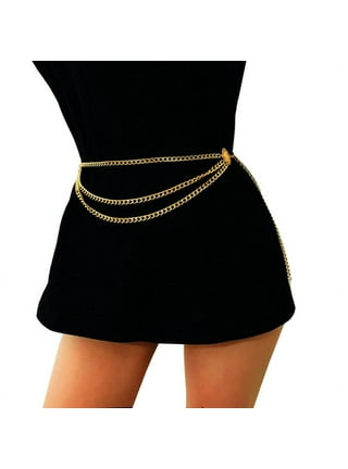 Chain Link Waist Belt Black Women's M - Yahoo Shopping