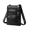 thumbnail image 1 of Women Multi Layer Soft Leather Shoulder Bag, Large Capacity Compact Purse, Portable Storage Organizer, Adjustable Shoulder Strap, Durable Hardware, Daily Work Travel Carry Bag, 1 of 9