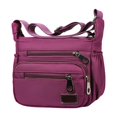 thumbnail image 1 of Women Multi Pockets Crossbody Bag Waterproof Nylon Single Shoulder Bag Travel Purses Handbags,Light Purple, 1 of 6