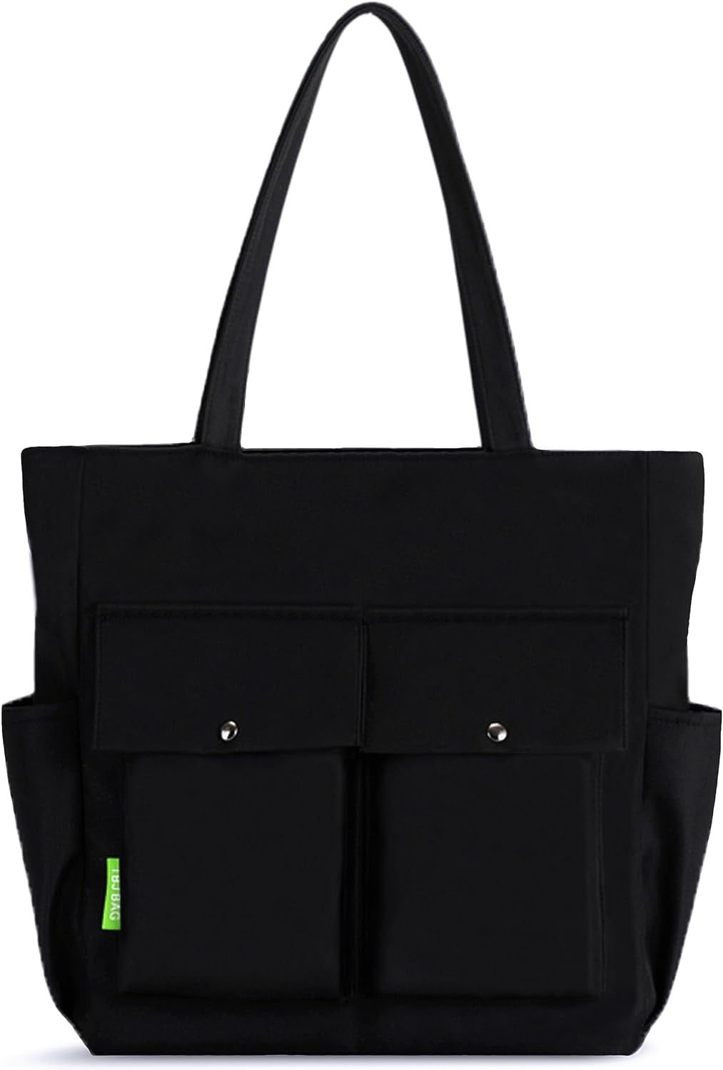Women Multi Pockets Zipper Waterproof Lightweight Tote Bag Casual Large Shoulder Handbags Cute Canvas College Totes