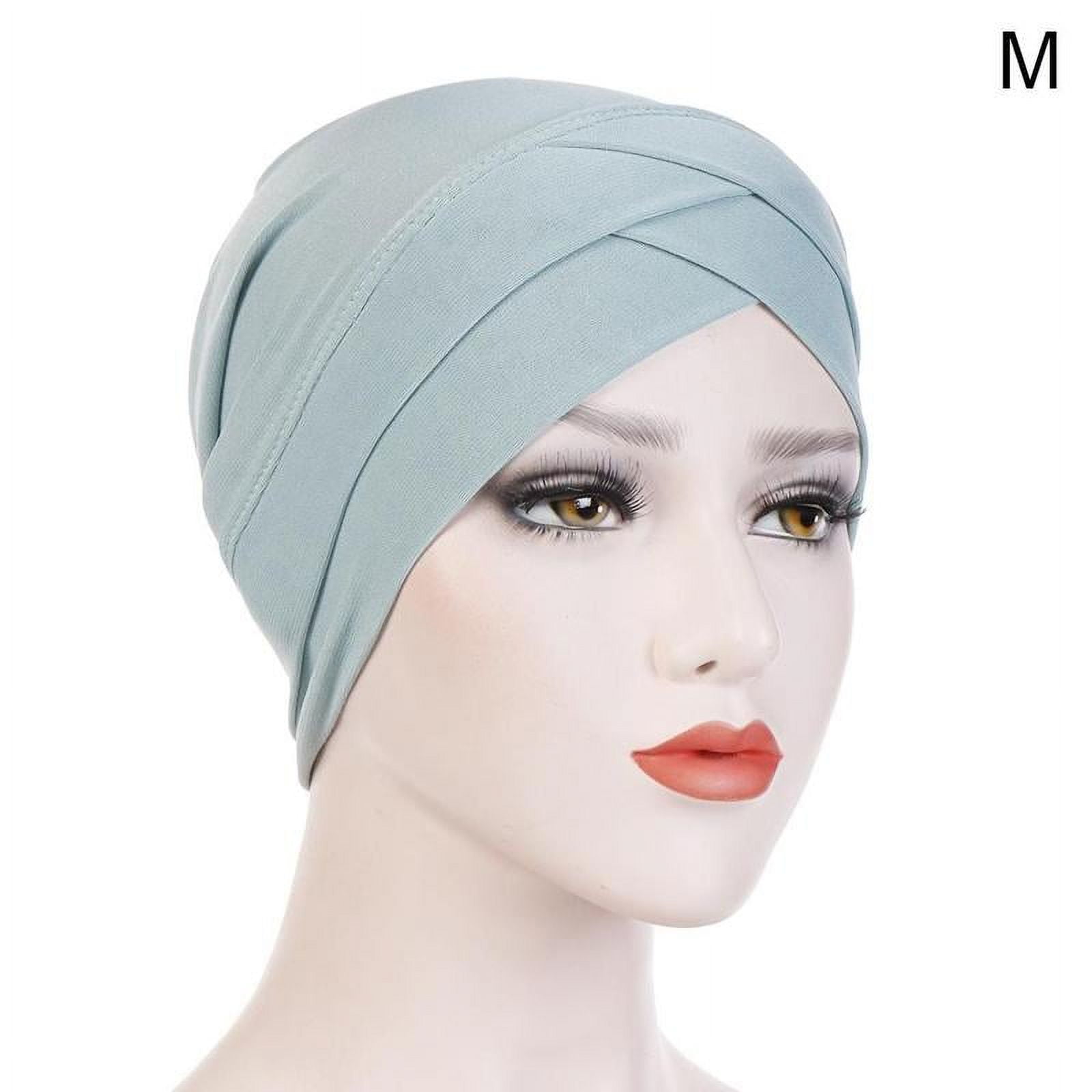 Woman Muslim Headscarf Cap Cotton Headband African Head Wraps Elegant Retro  Turban for Ladies Beanies Caps